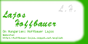 lajos hoffbauer business card